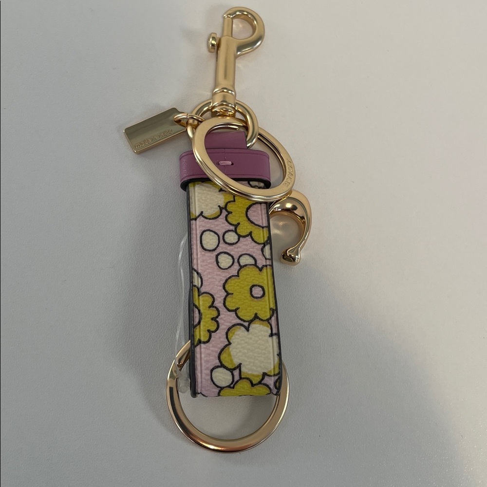 NWOT Coach Trigger Snap Valet Key Fob Keychain Bag Charm - Picture 10 of 10